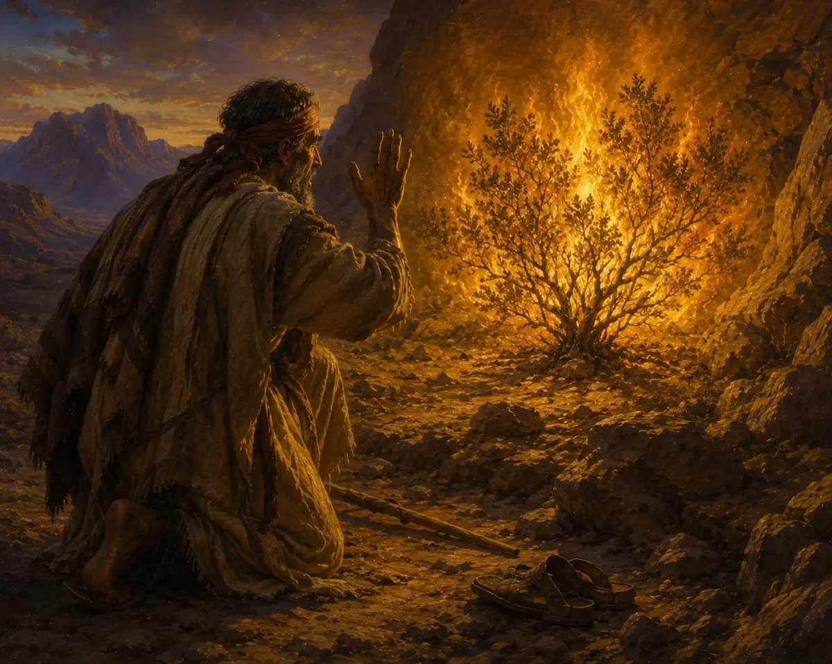 The burning bush at Mount Horeb