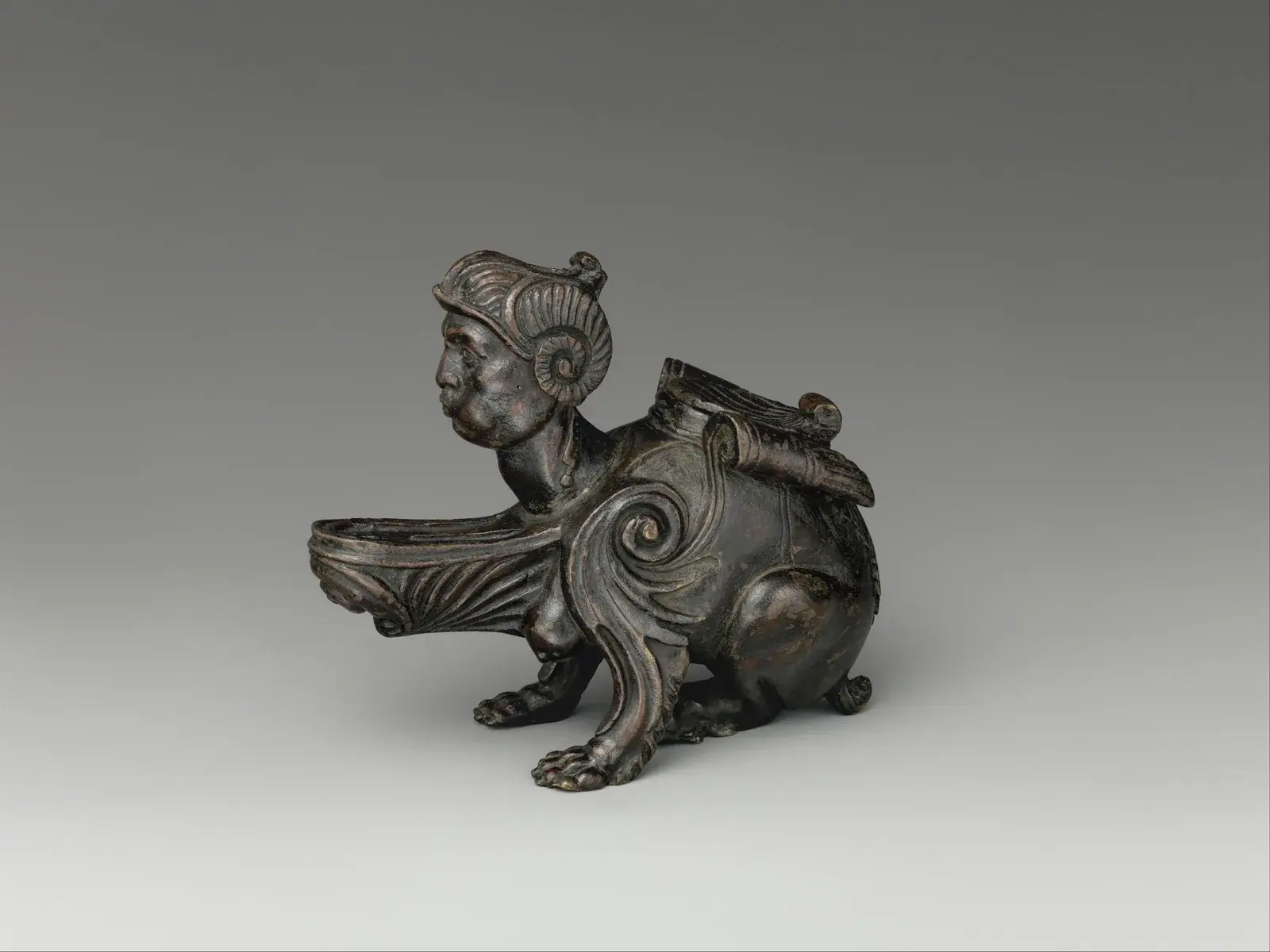 Small clay oil lamps from the Second Temple period on a display surface