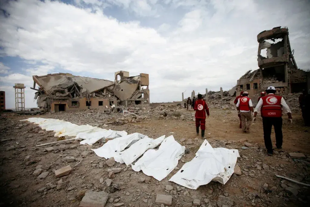 A Saudi-led coalition fighter jet involved in the air campaign against Houthi forces