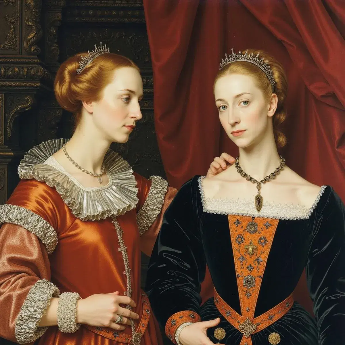 Queen Fredegonda and Brunhilda