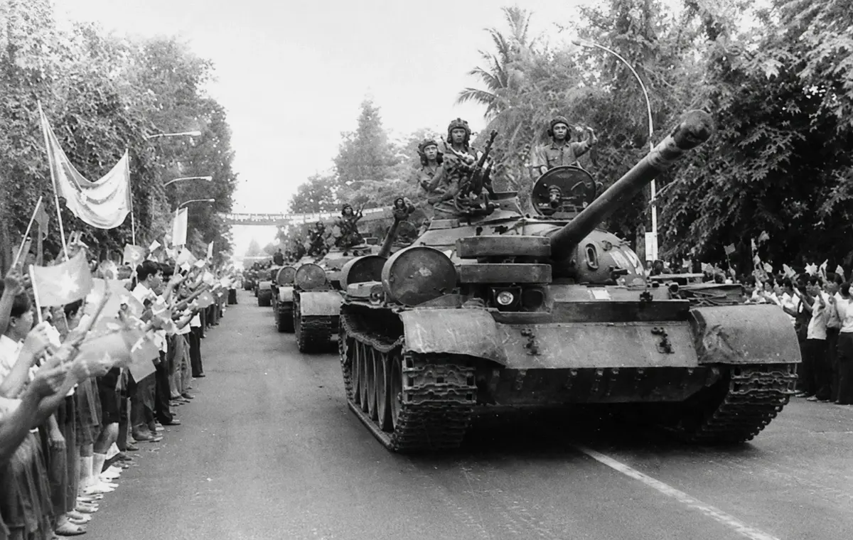 Vietnamese People's Army troops in Phnom Penh after the fall of the Khmer Rouge in January 1979