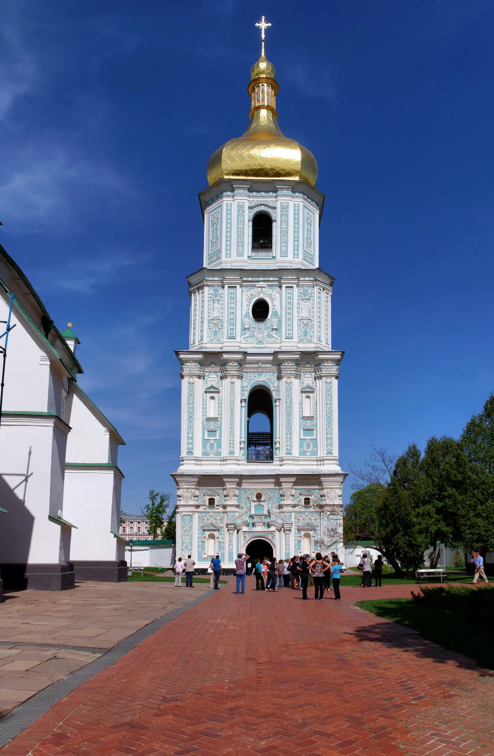 The domes of the Saint Sophia Cathedral in Kiev
