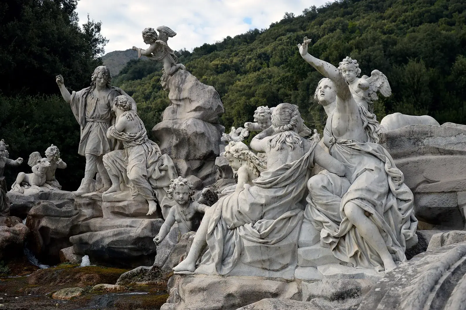 The long facade of the Royal Palace of Caserta in Italy